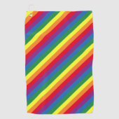Diagonaal regenboogpatroon golfhanddoek (Voorkant)