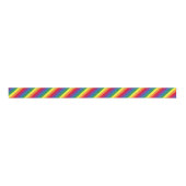 Diagonaal regenboogpatroon grosgrain lint (Voorkant)