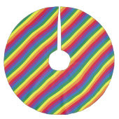 Diagonaal regenboogpatroon kerstboom rok (Voorkant)