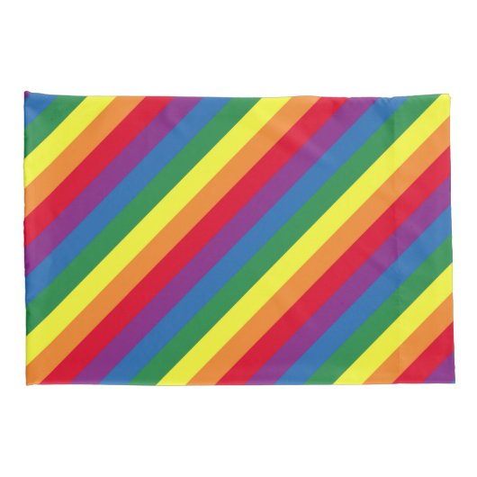Diagonaal regenboogpatroon kussensloop (Achterkant-Rechts)