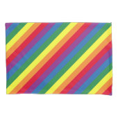 Diagonaal regenboogpatroon kussensloop (Voorkant-Links)