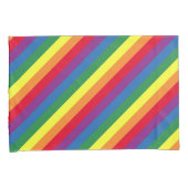 Diagonaal regenboogpatroon kussensloop (Voorkant-Rechts)