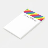 Diagonaal regenboogpatroon post-it® notes (Schuin)