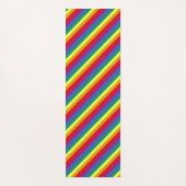 Diagonaal regenboogpatroon yogamat (Voorkant)
