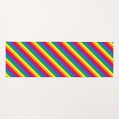 Diagonaal regenboogpatroon yogamat (Voorkant (horizontaal))