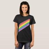 Diagonaal regenboogShirt T-shirt (Voorkant volledig)