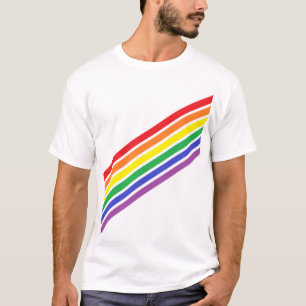 Diagonaal regenboogShirt T-shirt