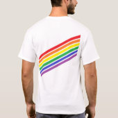 Diagonaal regenboogShirt T-shirt (Achterkant)