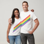 Diagonaal regenboogShirt T-shirt (Unisex)