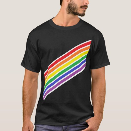 Diagonaal regenboogShirt T-shirt (Voorkant)