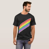 Diagonaal regenboogShirt T-shirt (Voorkant volledig)