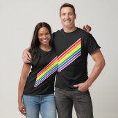Diagonaal regenboogShirt T-shirt (Unisex)
