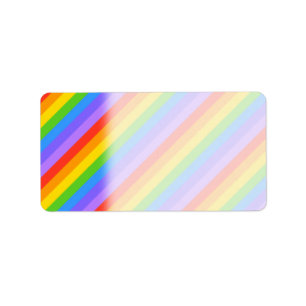 Diagonaal regenboogstrips patroon. etiket