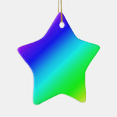 Diagonaal regenboogverloopblauw naar groen keramisch ornament (Rechts)