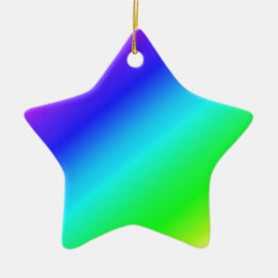Diagonaal regenboogverloopblauw naar groen keramisch ornament