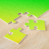 Diagonaal regenboogverloopblauw naar groen legpuzzel (Zijkant)