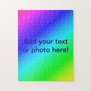 Diagonaal regenboogverloopblauw naar groen legpuzzel