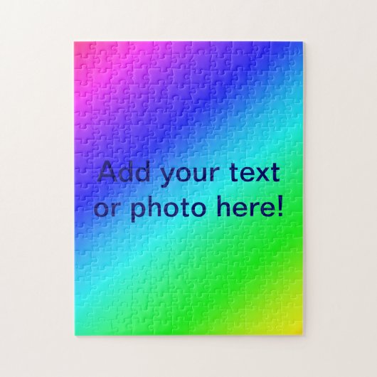 Diagonaal regenboogverloopblauw naar groen legpuzzel (Verticaal)