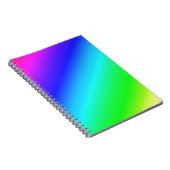 Diagonaal regenboogverloopblauw naar groen notitieboek (Rechterzijde)