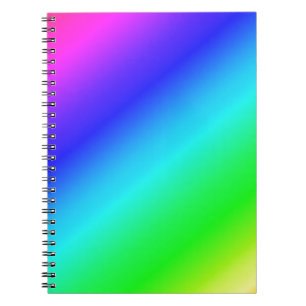 Diagonaal regenboogverloopblauw naar groen notitieboek
