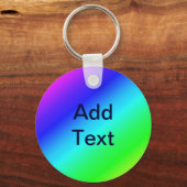 Diagonaal regenboogverloopblauw naar groen sleutelhanger (Voorkant)