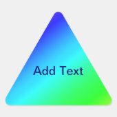 Diagonaal regenboogverloopblauw naar groen sticker (Voorkant)