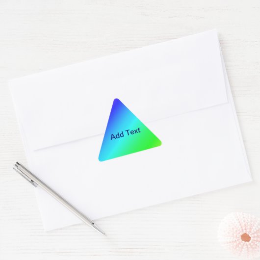Diagonaal regenboogverloopblauw naar groen sticker (Envelop)