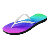 Diagonaal regenboogverloopblauw naar groen teenslippers (Schuin)