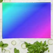 Diagonaal regenboogverloopblauw naar groen theedoek (Gevouwen)