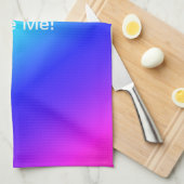 Diagonaal regenboogverloopblauw naar groen theedoek (Quarter Fold)