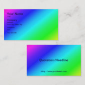 Diagonaal regenboogverloopblauw naar groen visitekaartje (Voorkant / Achterkant)