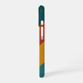 Diagonaal Retro Banden iPhone 16 Hoesje (Linkerkant)
