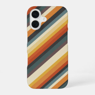Diagonaal Retro Strepen iPhone 16 Hoesje