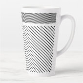 Diagonaal ritme in zwart en wit latte mok (Rechts)