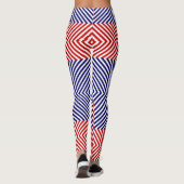 Diagonaal rood en blauw leggings (Achterkant)