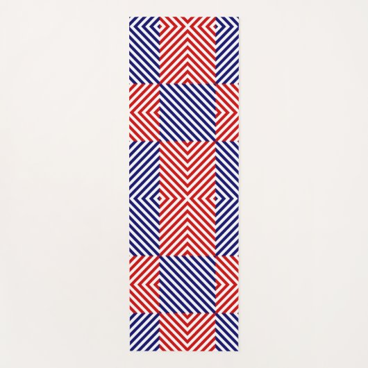 Diagonaal rood en blauw yogamat (Voorkant)