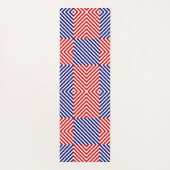 Diagonaal rood en blauw yogamat (Achterkant)