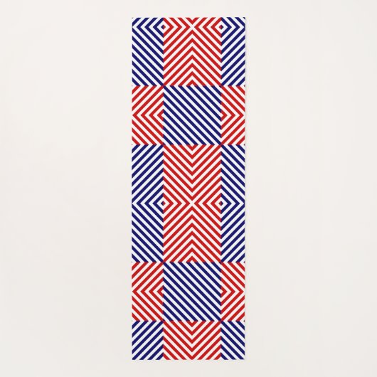 Diagonaal rood en blauw yogamat (Achterkant)