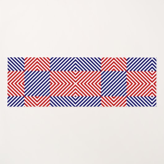 Diagonaal rood en blauw yogamat (Voorkant (horizontaal))