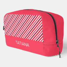 Diagonaal rood en roze streeppatroon