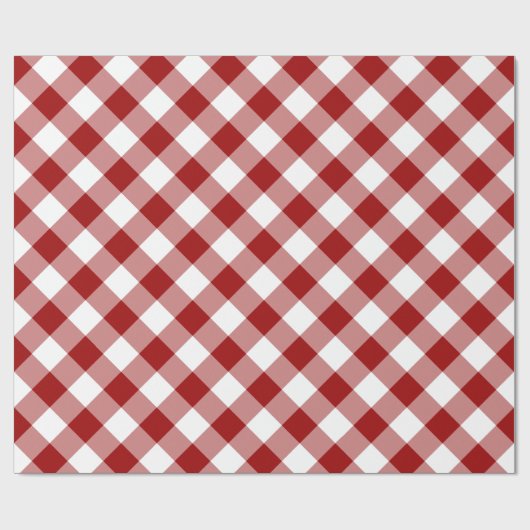 Diagonaal Rood en Wit Cadeaupapier (Vlak)
