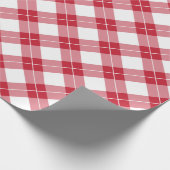 Diagonaal Rood en Wit Geplakt Patroon Cadeaupapier (Hoek)