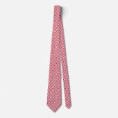 Diagonaal rood en wit strepenpatroon stropdas (Voorkant)