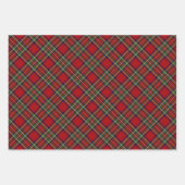 Diagonaal Rood Geplakt Design Wrapping Papierblade Inpakpapier Vel (Voorkant 2)