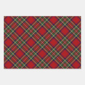 Diagonaal Rood Geplakt Design Wrapping Papierblade Inpakpapier Vel (Voorkant)