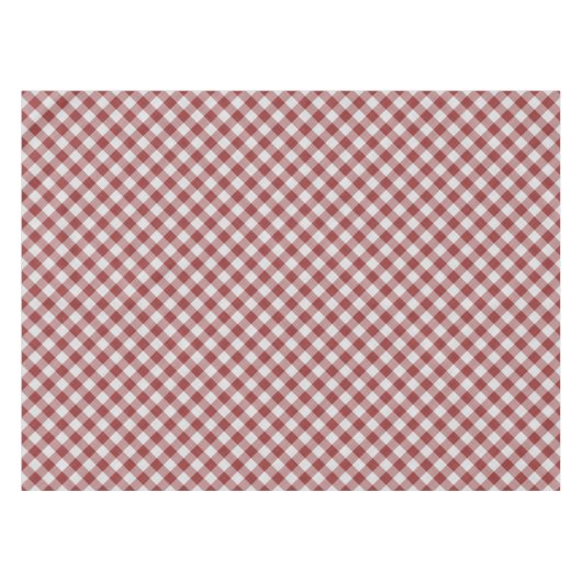 Diagonaal rood geruit tafelkleed (Voorkant (Horizontaal))