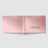 Diagonaal Roos Gold Blush roze ombre gradiënt Gastenboek (Volledig)