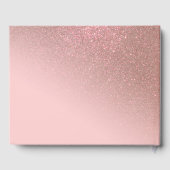 Diagonaal Roos Gold Blush roze ombre gradiënt Gastenboek (Achterkant)