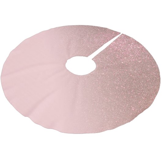 Diagonaal Roos Gold Blush roze ombre gradiënt Kerstboom Rok (Gekanteld)