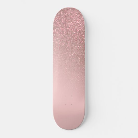 Diagonaal Roos Gold Blush roze ombre gradiënt Persoonlijk Skateboard (Voorkant)